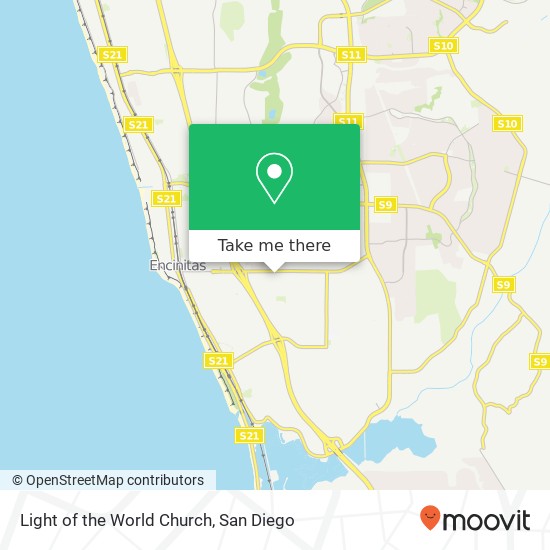 Light of the World Church map