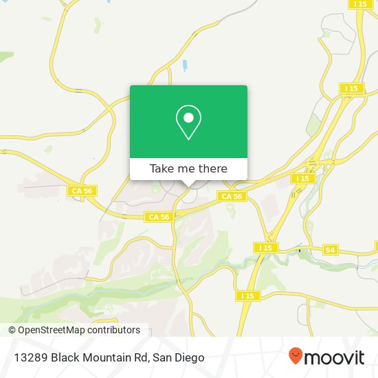 13289 Black Mountain Rd map