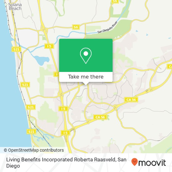 Mapa de Living Benefits Incorporated Roberta Raasveld