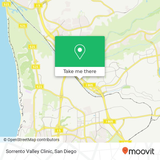 Sorrento Valley Clinic map