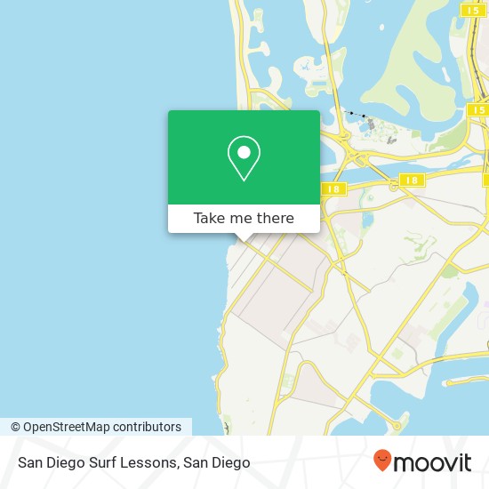San Diego Surf Lessons map