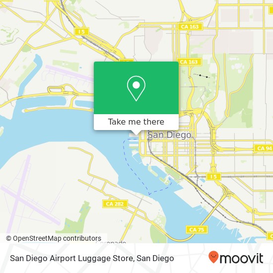 San Diego Airport Luggage Store map