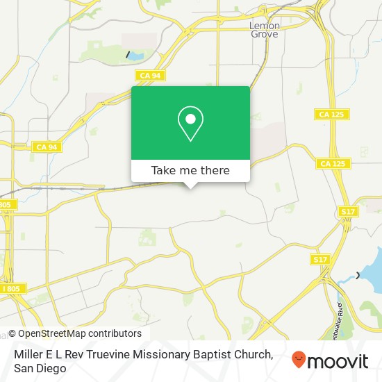 Miller E L Rev Truevine Missionary Baptist Church map