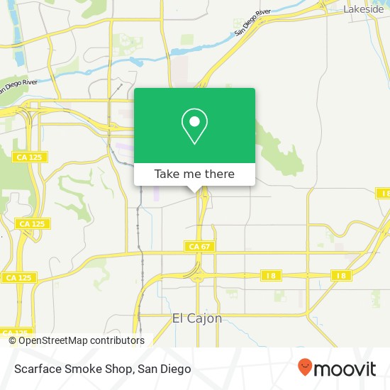 Scarface Smoke Shop map