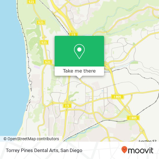 Mapa de Torrey Pines Dental Arts