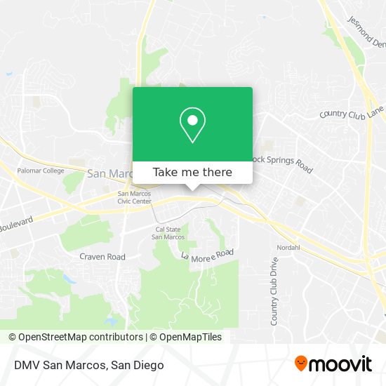 Mapa de DMV San Marcos