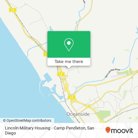 Mapa de Lincoln Military Housing - Camp Pendleton