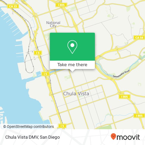 Chula Vista DMV map