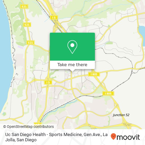 Mapa de Uc San Diego Health - Sports Medicine, Gen Ave., La Jolla