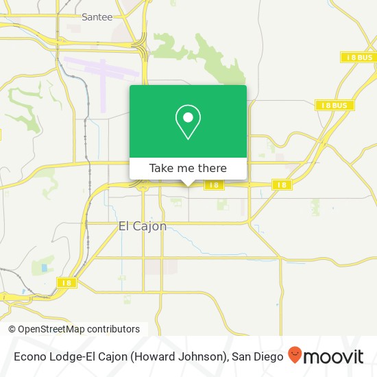 Mapa de Econo Lodge-El Cajon (Howard Johnson)