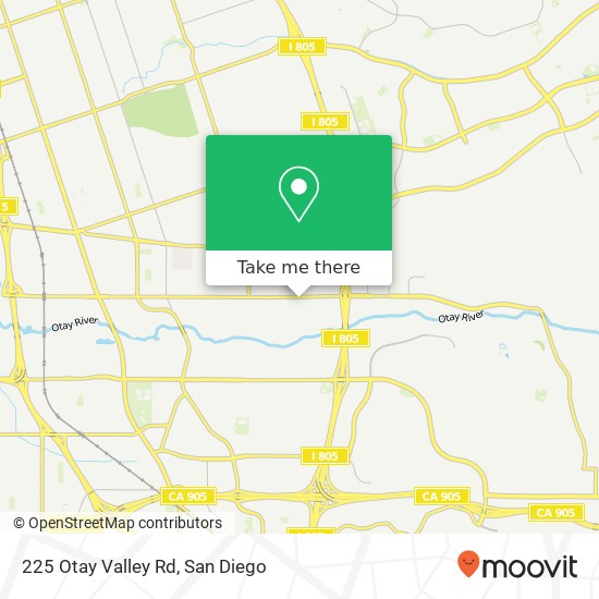 Mapa de 225 Otay Valley Rd