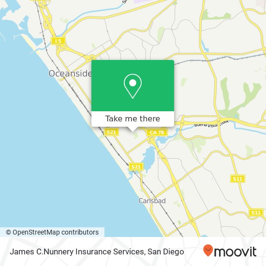 James C.Nunnery Insurance Services map