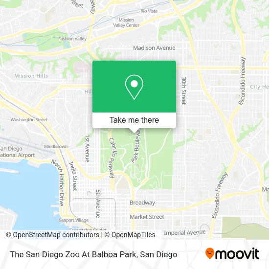 The San Diego Zoo At Balboa Park map