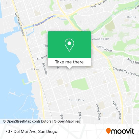 Mapa de 707 Del Mar Ave