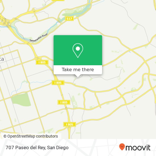 707 Paseo del Rey map