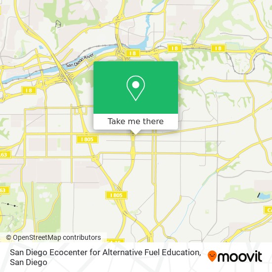 Mapa de San Diego Ecocenter for Alternative Fuel Education