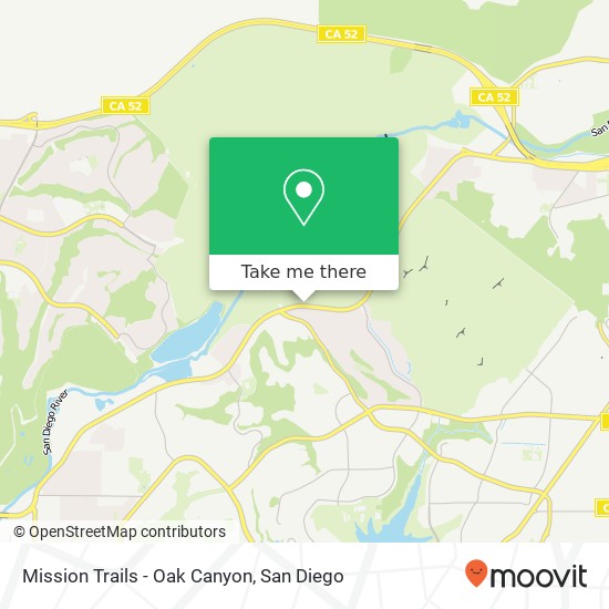 Mapa de Mission Trails - Oak Canyon