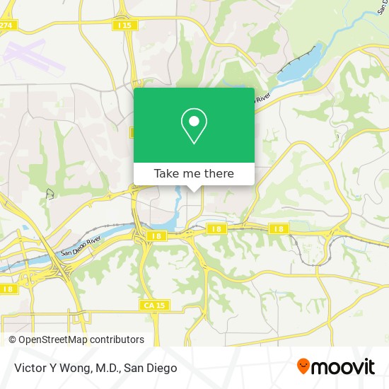 Victor Y Wong, M.D. map