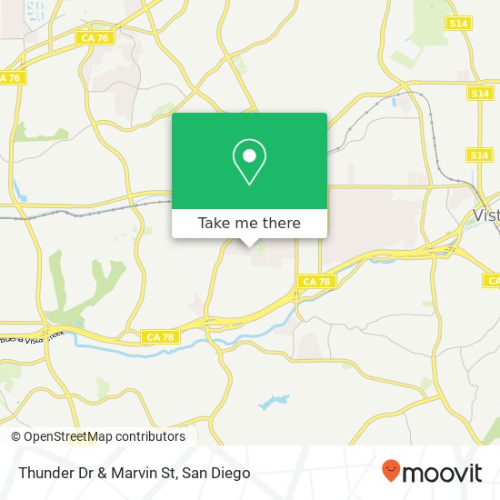 Thunder Dr & Marvin St map