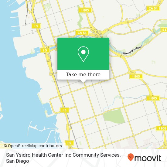 San Ysidro Health Center Inc Community Services map