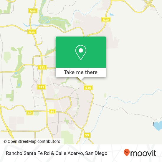 Rancho Santa Fe Rd & Calle Acervo map