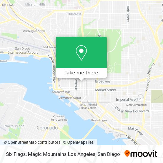 Mapa de Six Flags, Magic Mountains Los Angeles