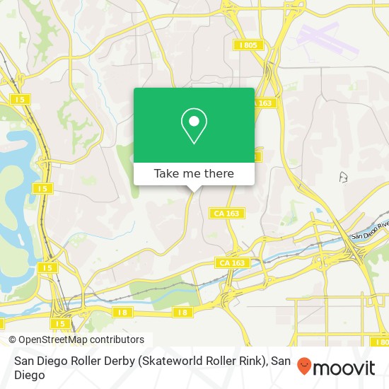 San Diego Roller Derby (Skateworld Roller Rink) map