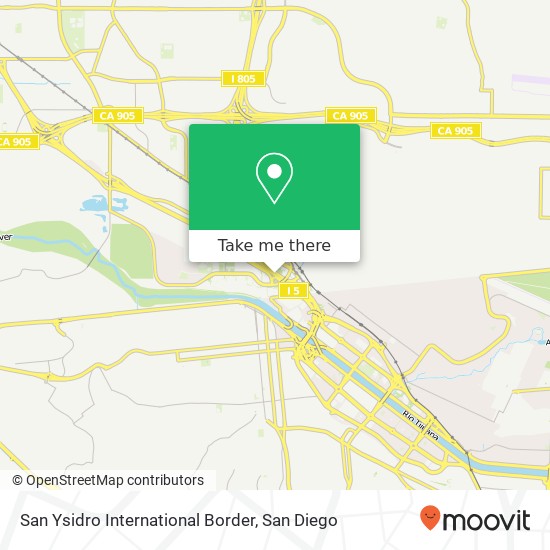 San Ysidro International Border map
