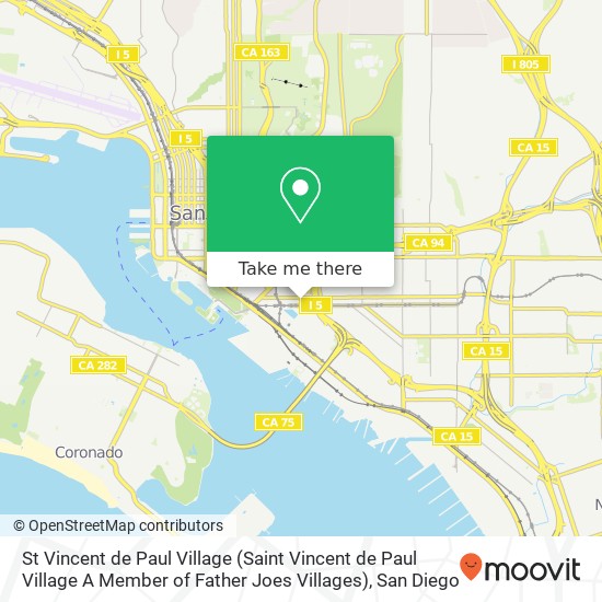 Mapa de St Vincent de Paul Village (Saint Vincent de Paul Village A Member of Father Joes Villages)
