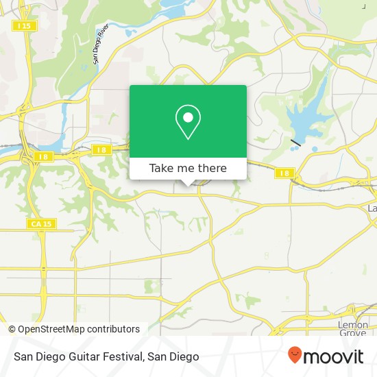 Mapa de San Diego Guitar Festival