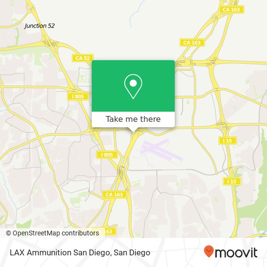Mapa de LAX Ammunition San Diego
