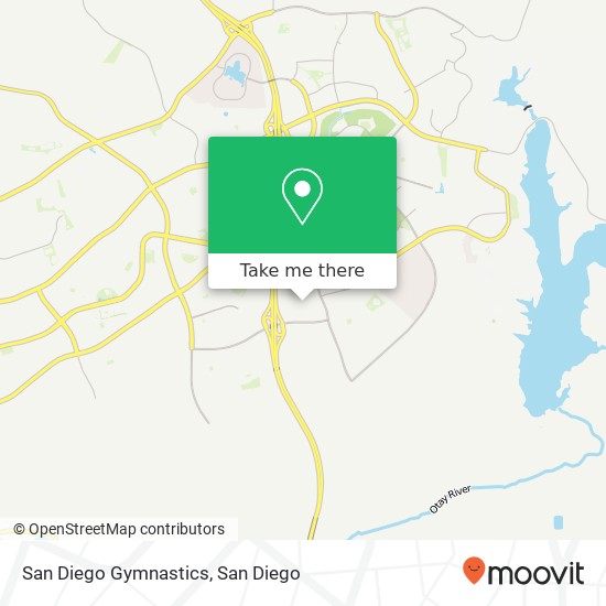 San Diego Gymnastics map