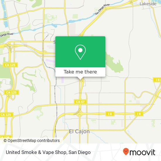 Mapa de United Smoke & Vape Shop