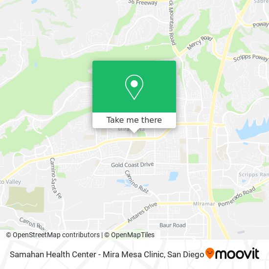 Mapa de Samahan Health Center - Mira Mesa Clinic