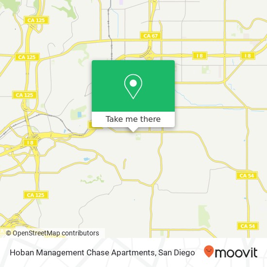 Mapa de Hoban Management Chase Apartments