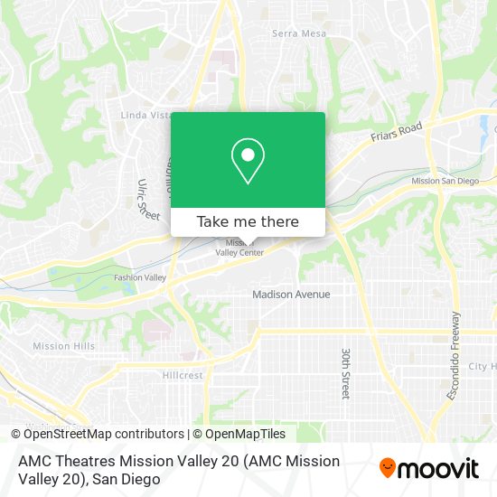 Mapa de AMC Theatres Mission Valley 20