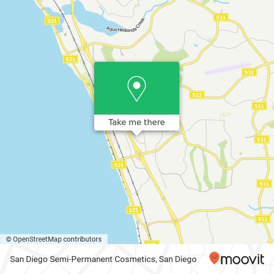 Mapa de San Diego Semi-Permanent Cosmetics