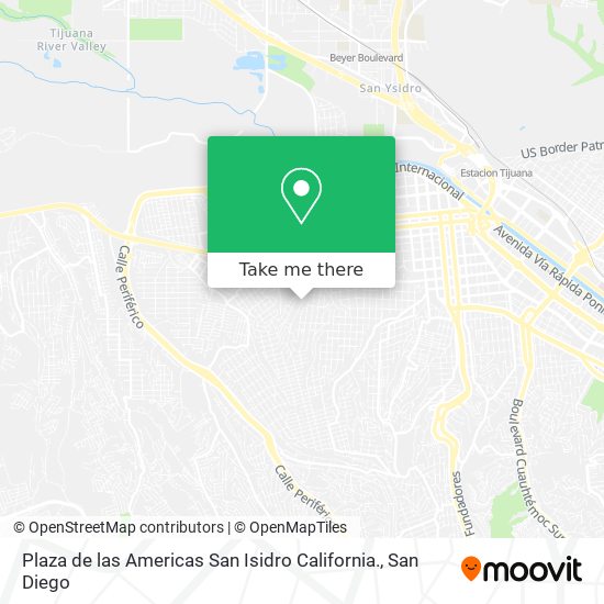 Plaza de las Americas San Isidro California. map