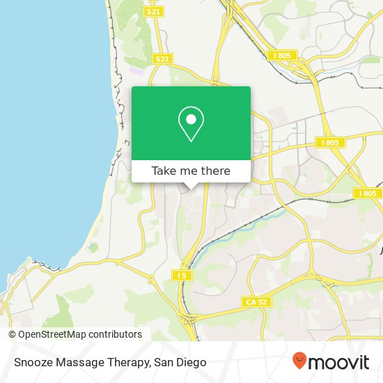 Snooze Massage Therapy map