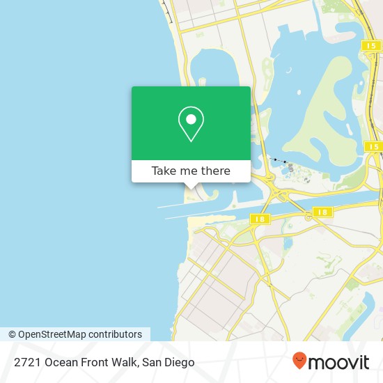 Mapa de 2721 Ocean Front Walk