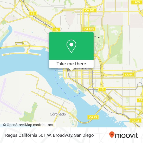 Regus California 501 W. Broadway map