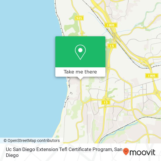 Mapa de Uc San Diego Extension Tefl Certificate Program