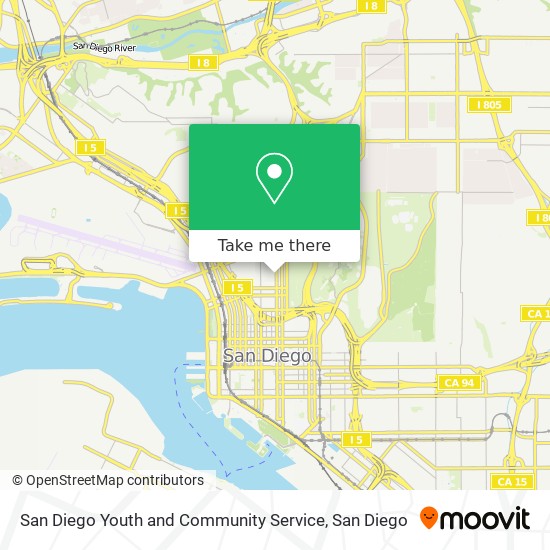 San Diego Youth and Community Service map