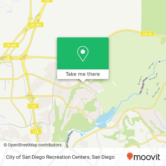 City of San Diego Recreation Centers map