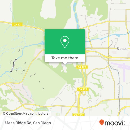 Mesa Ridge Rd map
