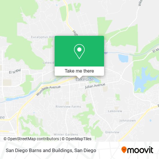 Mapa de San Diego Barns and Buildings