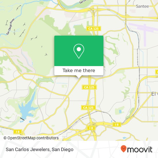 San Carlos Jewelers map