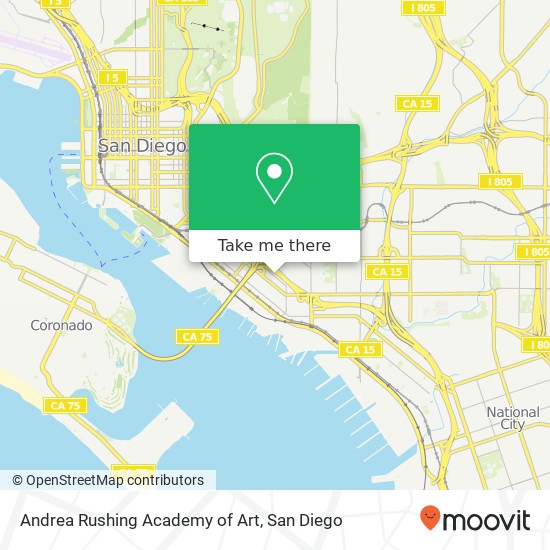 Mapa de Andrea Rushing Academy of Art