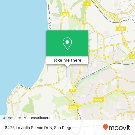 Mapa de 8475 La Jolla Scenic Dr N