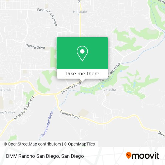 Mapa de DMV Rancho San Diego